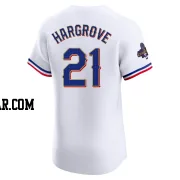 Mike Hargrove Men's Texas Rangers Gold Elite White 2024 Collection Jersey