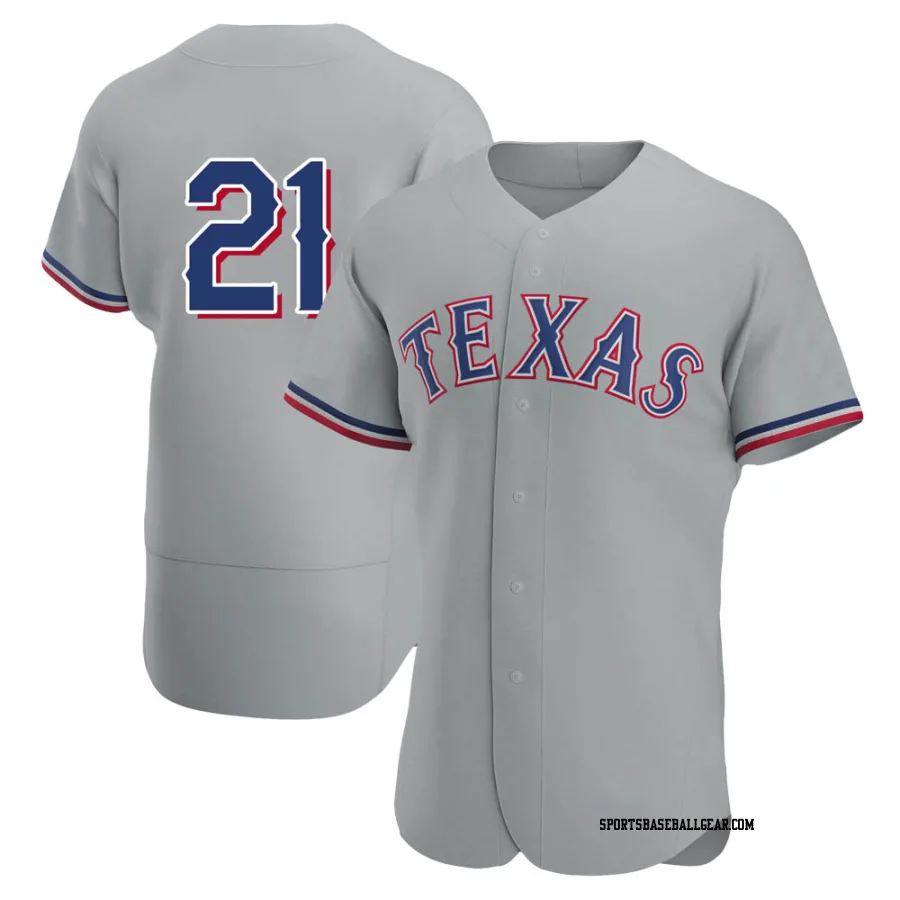 Mike Hargrove Men's Texas Rangers Gray Authentic Road Jersey