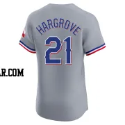 Mike Hargrove Men's Texas Rangers Gray Elite Road Jersey