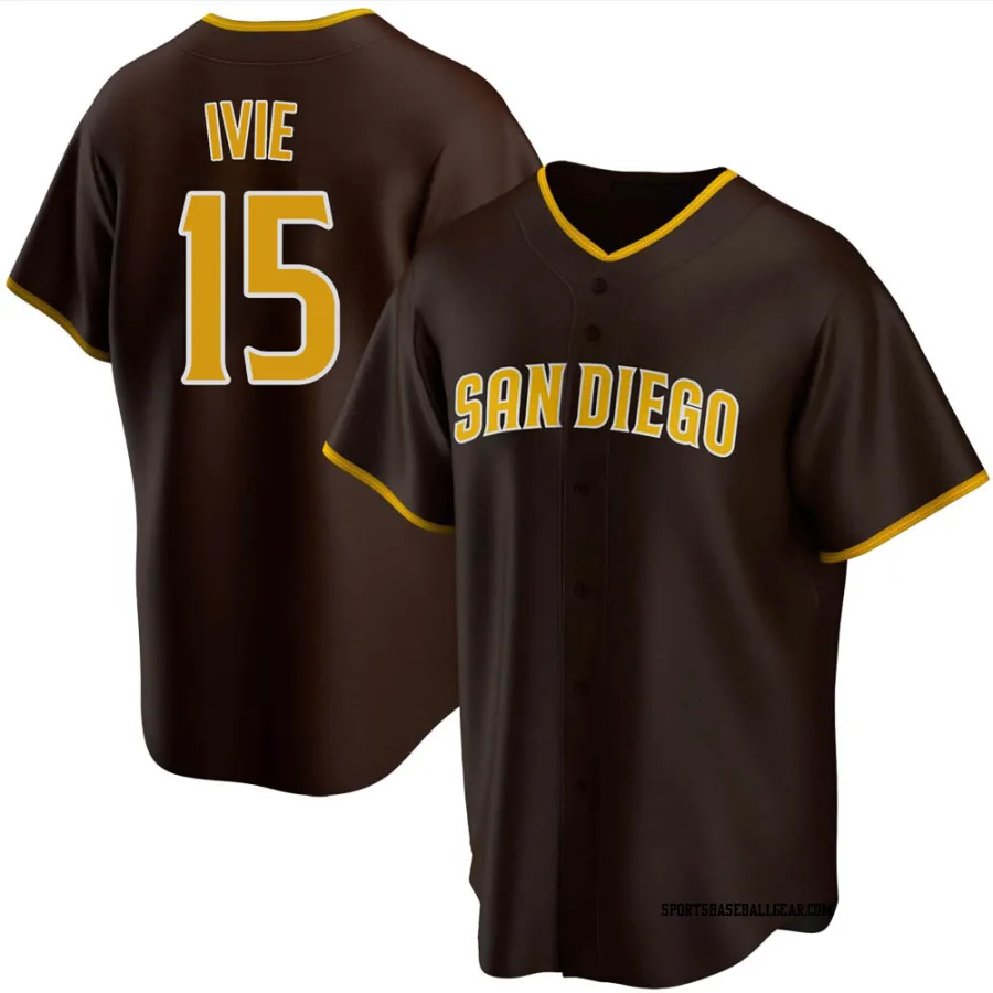 Mike Ivie Men's San Diego Padres Brown Replica Road Jersey