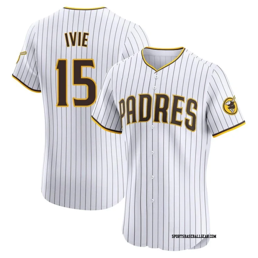 Mike Ivie Men's San Diego Padres White Elite Home Jersey