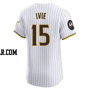 Mike Ivie Men's San Diego Padres White Elite Home Patch Jersey