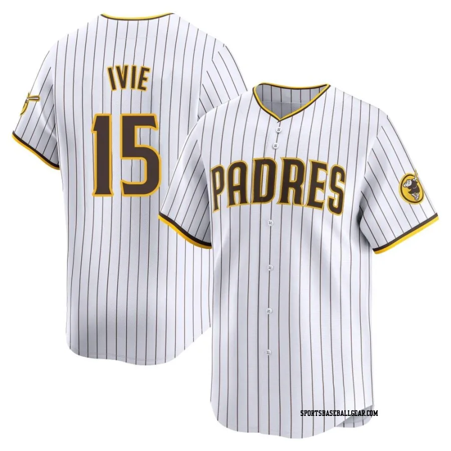 Mike Ivie Men's San Diego Padres White Limited Home Jersey