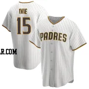 Mike Ivie Men's San Diego Padres White/Brown Replica Home Jersey