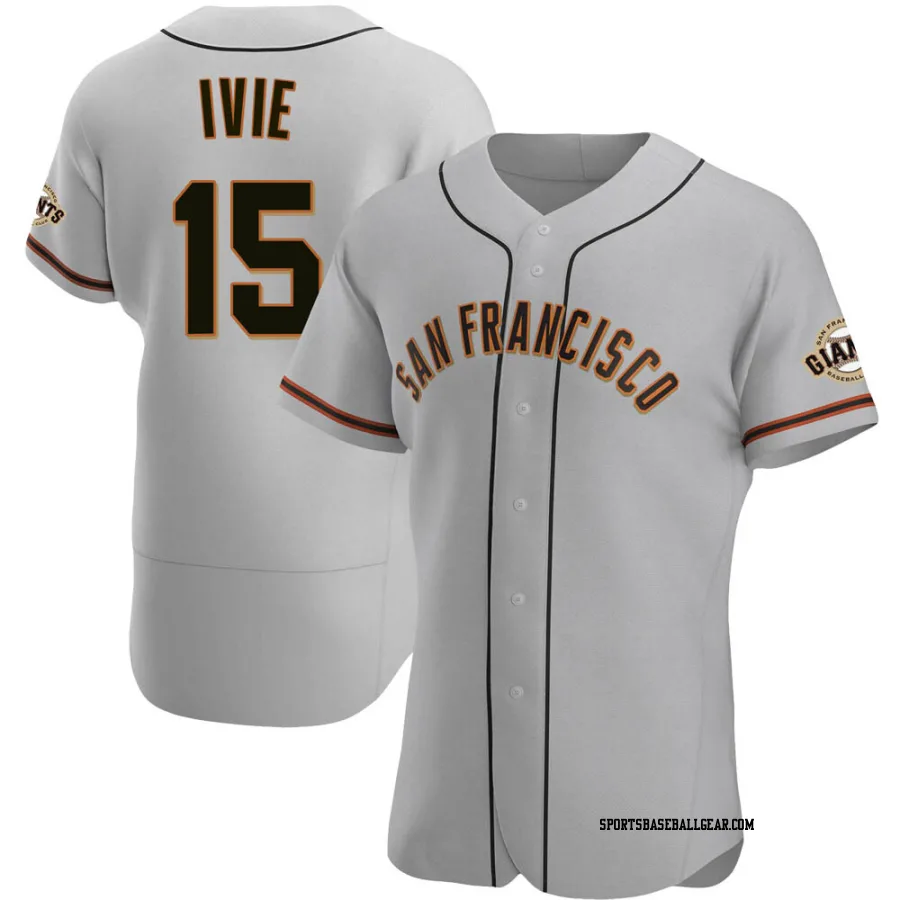 Mike Ivie Men's San Francisco Giants Gray Authentic Road Jersey