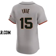 Mike Ivie Men's San Francisco Giants Gray Elite Road Jersey