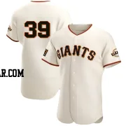 Mike Krukow Men's San Francisco Giants Cream Authentic Home Jersey