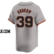 Mike Krukow Men's San Francisco Giants Gray Limited Away Jersey