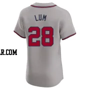 Mike Lum Men's Atlanta Braves Gray Elite Road Jersey