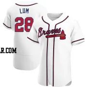 Mike Lum Men's Atlanta Braves White Authentic Home Jersey