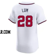 Mike Lum Men's Atlanta Braves White Elite Home Jersey