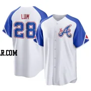 Mike Lum Men's Atlanta Braves White Replica 2023 City Connect Jersey