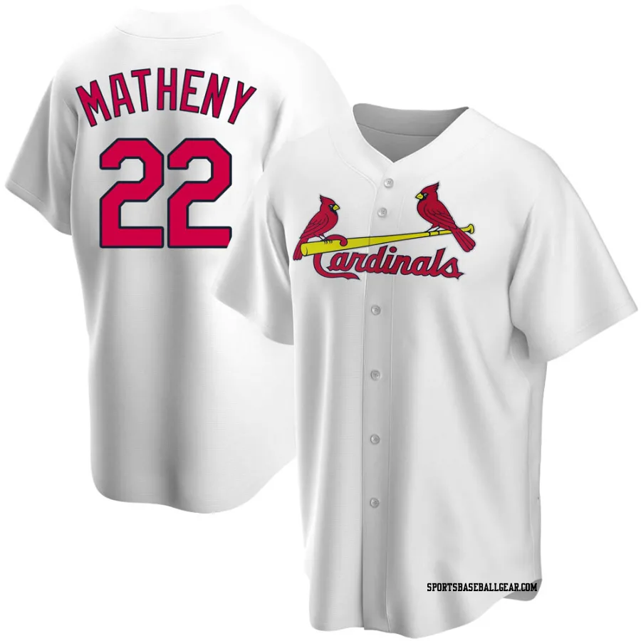 Mike Matheny Men's St. Louis Cardinals White Replica Home Jersey