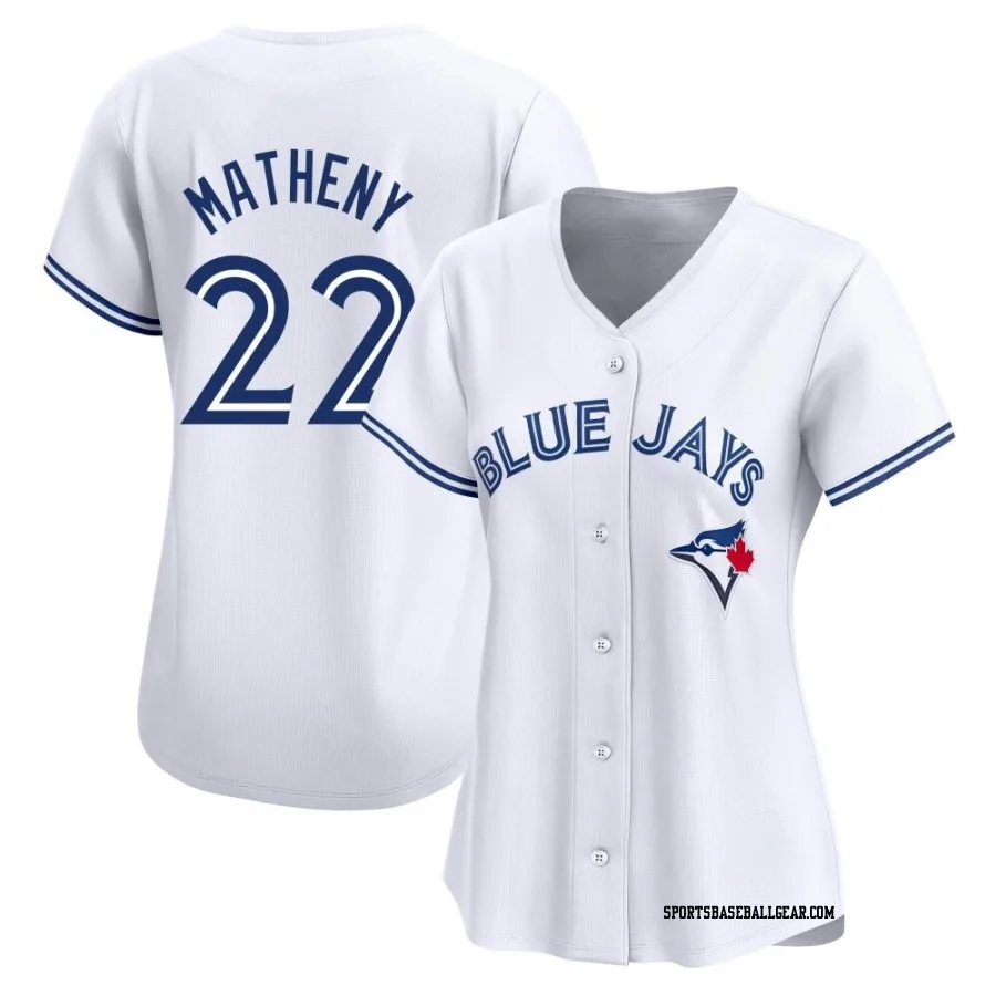 Mike Matheny Women's Toronto Blue Jays White Limited Home Jersey