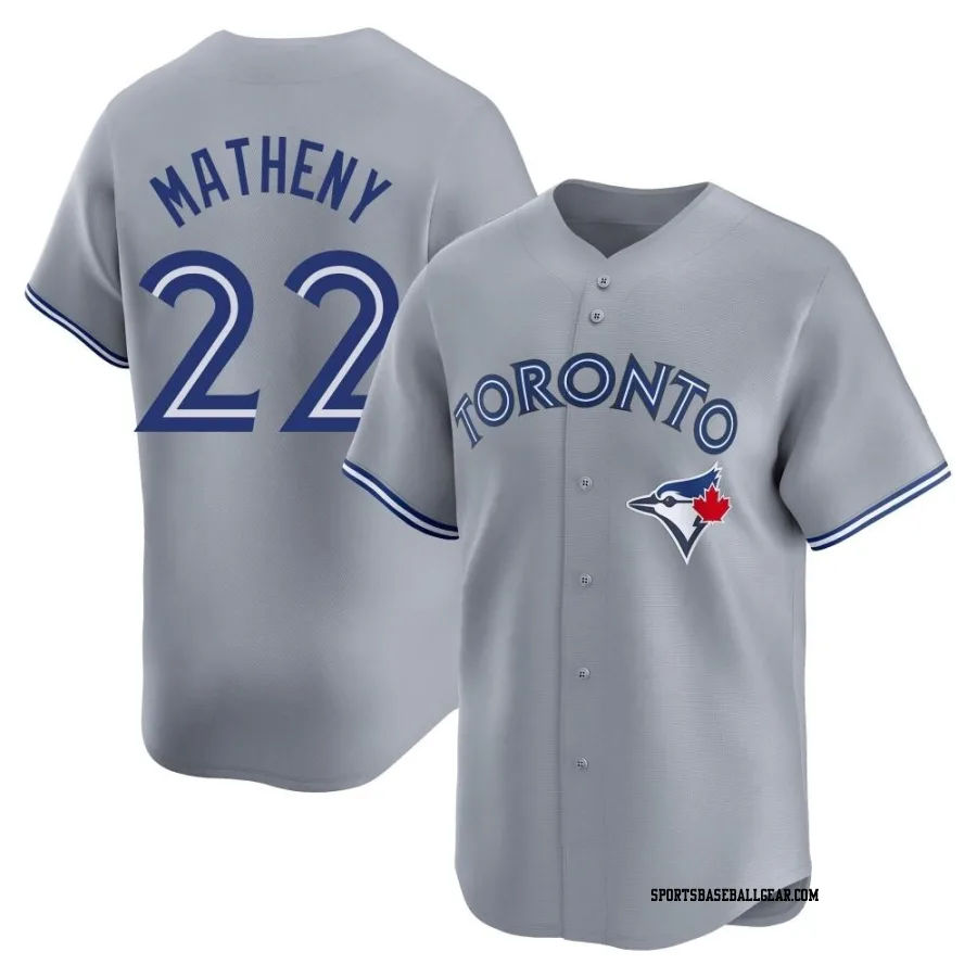 Mike Matheny Youth Toronto Blue Jays Gray Limited Away Jersey