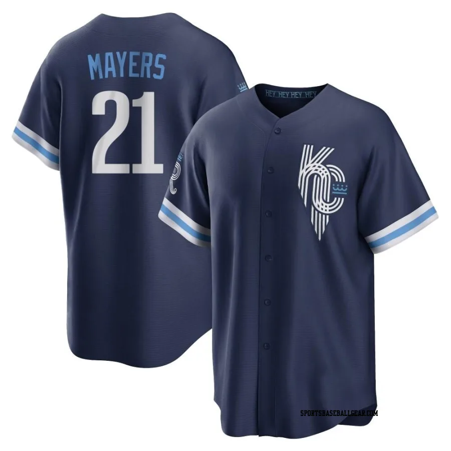 Mike Mayers Men's Kansas City Royals Navy Replica 2022 City Connect Jersey