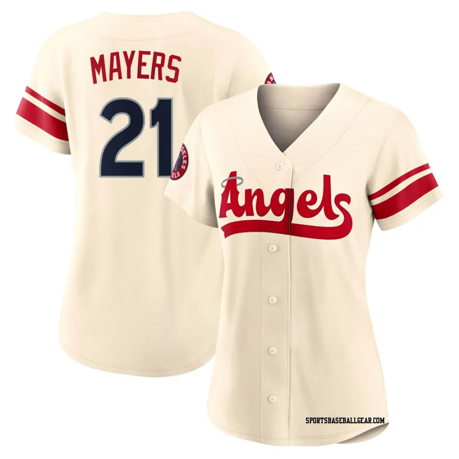 Mike Mayers Women's Los Angeles Angels Cream Replica 2022 City Connect Jersey