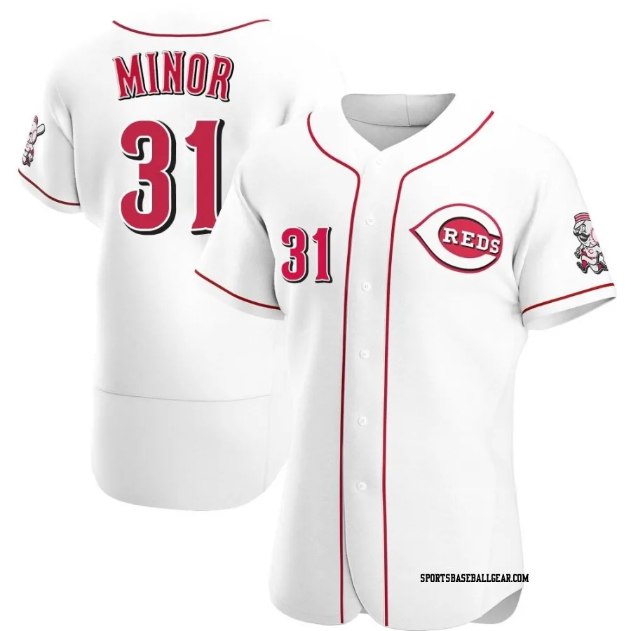 Mike Minor Men's Cincinnati Reds White Authentic Home Jersey