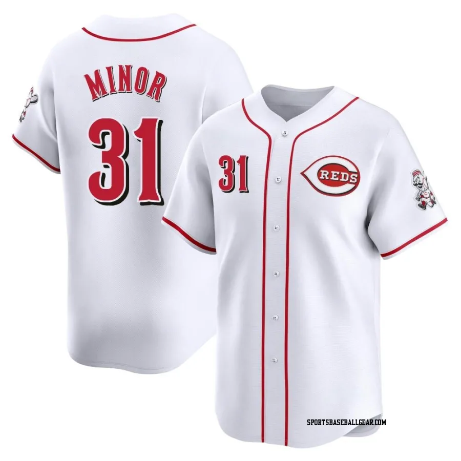 Mike Minor Men's Cincinnati Reds White Limited Home Jersey