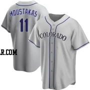 Mike Moustakas Men's Colorado Rockies Gray Replica Road Jersey