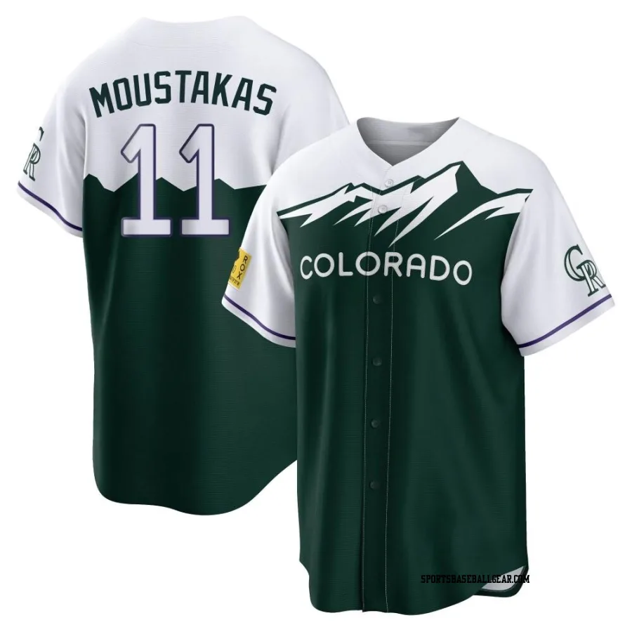 Mike Moustakas Men's Colorado Rockies Green Replica 2022 City Connect Jersey