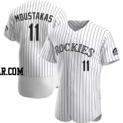 Mike Moustakas Men's Colorado Rockies White Authentic Home Jersey