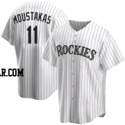 Mike Moustakas Men's Colorado Rockies White Replica Home Jersey