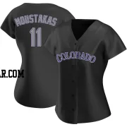 Mike Moustakas Women's Colorado Rockies Black Authentic Alternate Jersey