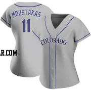 Mike Moustakas Women's Colorado Rockies Gray Authentic Road Jersey