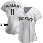 Mike Moustakas Women's Colorado Rockies White Authentic Home Jersey