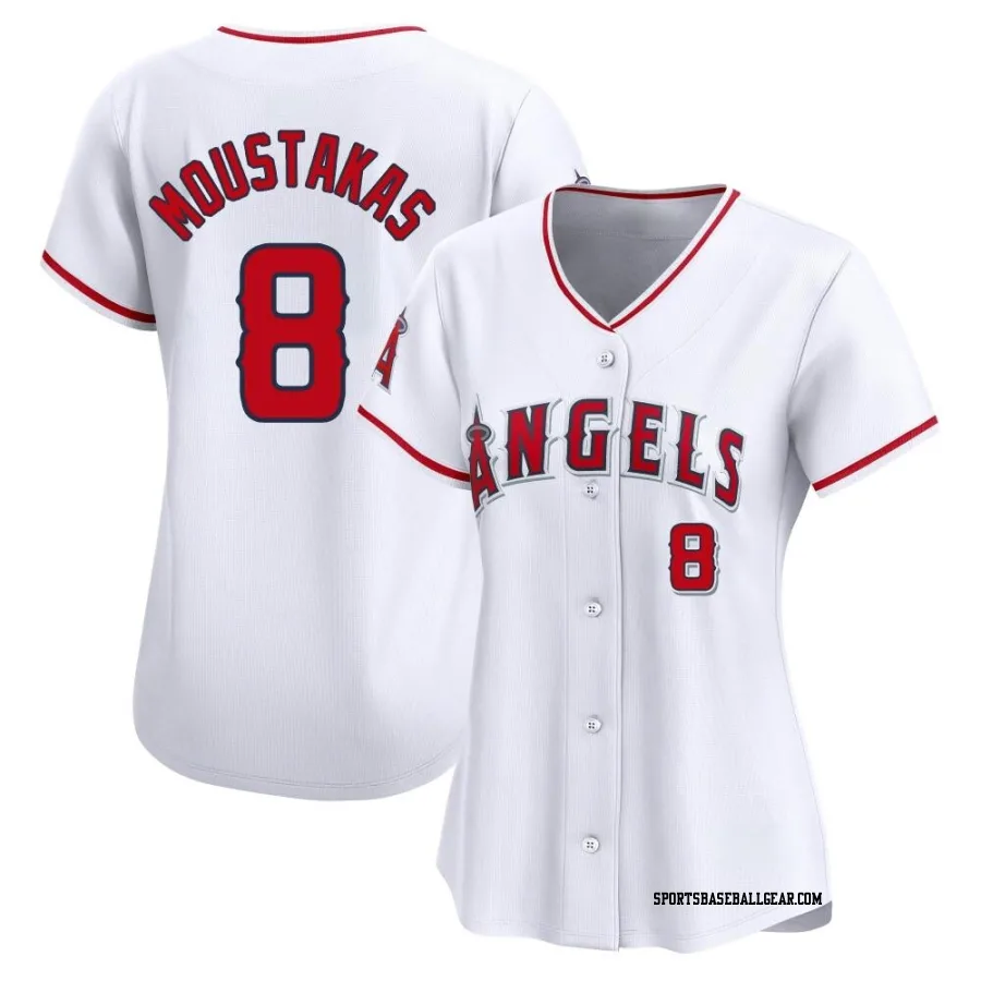 Mike Moustakas Women's Los Angeles Angels White Limited Home Jersey