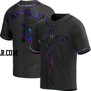 Mike Moustakas Youth Colorado Rockies Black Holographic Replica Alternate Jersey