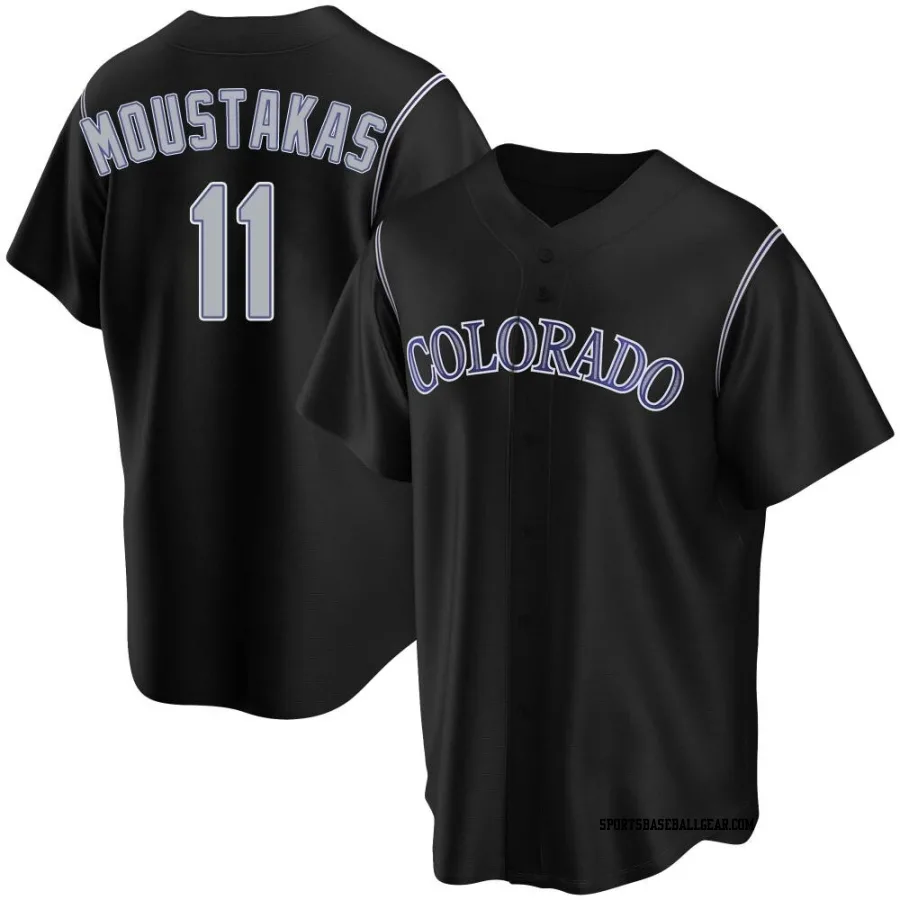 Mike Moustakas Youth Colorado Rockies Black Replica Alternate Jersey