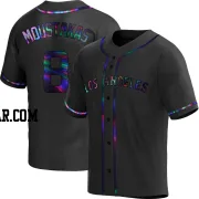 Mike Moustakas Youth Los Angeles Angels Black Holographic Replica Alternate Jersey