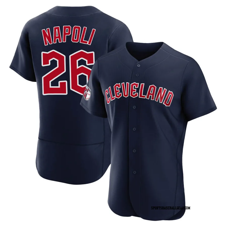 Mike Napoli Men's Cleveland Guardians Navy Authentic Alternate Jersey