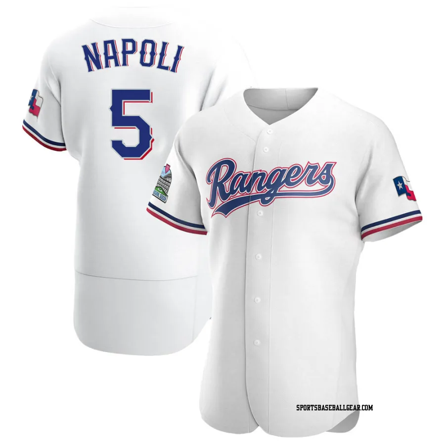 Mike Napoli Men's Texas Rangers White Authentic Home Jersey