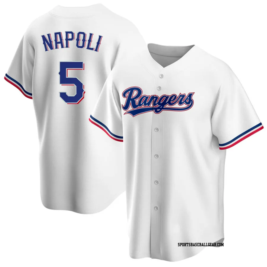 Mike Napoli Men's Texas Rangers White Replica Home Jersey