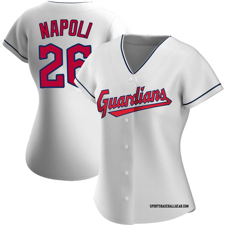 Mike Napoli Women's Cleveland Guardians White Replica Home Jersey