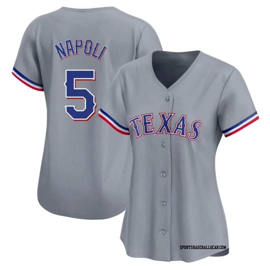 Mike Napoli Women's Texas Rangers Gray Limited Away Jersey