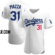 Mike Piazza Men's Los Angeles Dodgers White Authentic Home Jersey