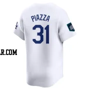 Mike Piazza Men's Los Angeles Dodgers White Limited 2024 World Tour Seoul Series Home Jersey