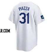 Mike Piazza Men's Los Angeles Dodgers White Replica 2024 World Tour Seoul Series Home Jersey