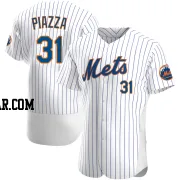 Mike Piazza Men's New York Mets White Authentic Home Jersey