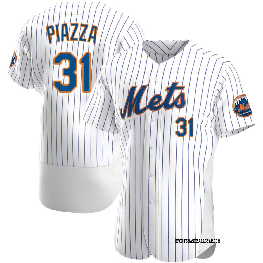 Mike Piazza Men's New York Mets White Authentic Home Jersey