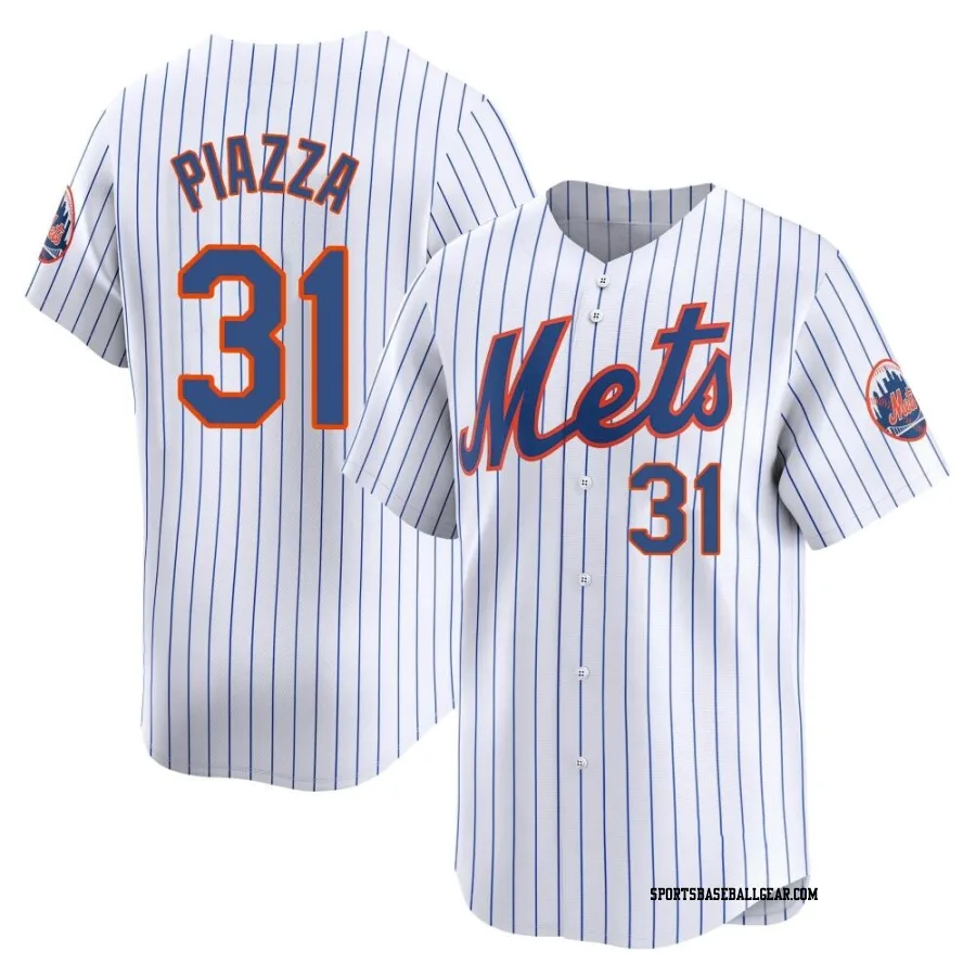 Mike Piazza Men's New York Mets White Limited Home Jersey