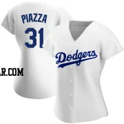 Mike Piazza Women's Los Angeles Dodgers White Authentic Home Jersey