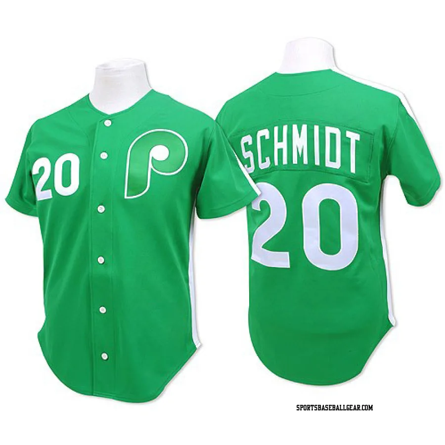 Mike Schmidt Men's Philadelphia Phillies Green Authentic Throwback Jersey