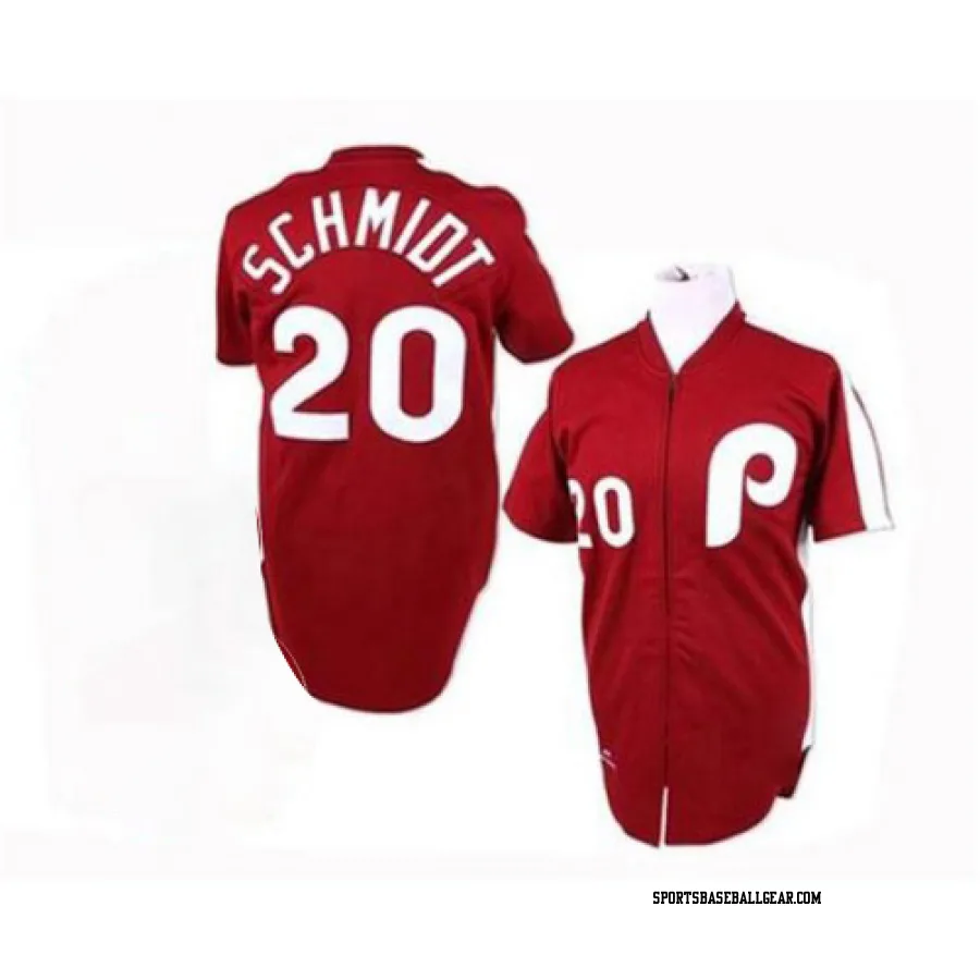 Mike Schmidt Men's Philadelphia Phillies Red Replica Throwback Jersey