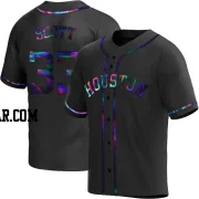 Mike Scott Men's Houston Astros Black Holographic Replica Alternate Jersey