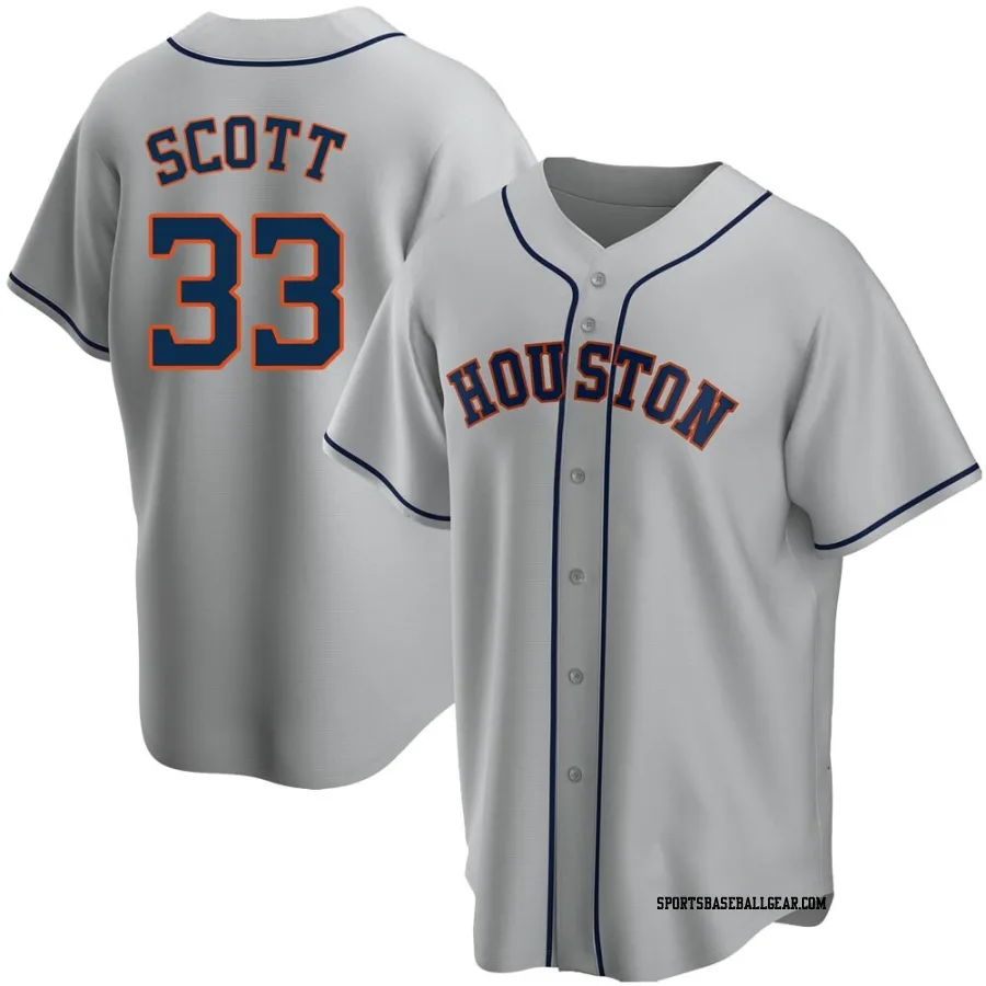 Mike Scott Men's Houston Astros Gray Replica Road Jersey